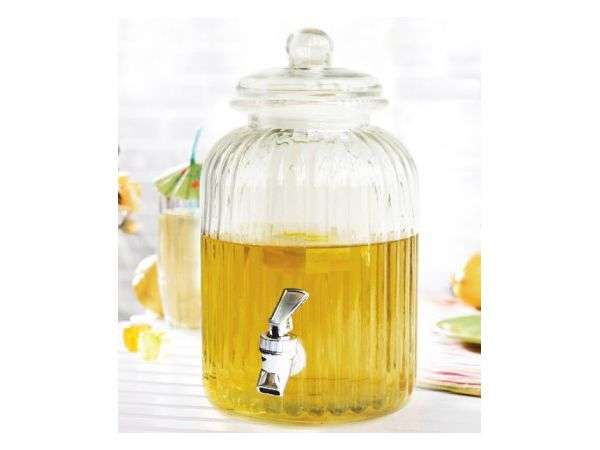 Aqua Homeware Vintage Glass Beverage Dispenser, 5.2 Litre - 22319