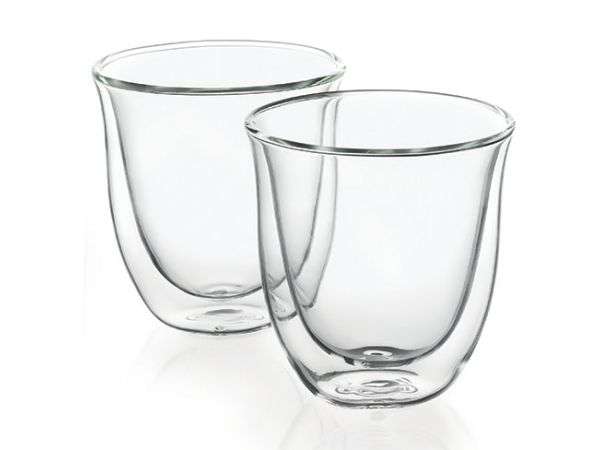 DeLonghi Double Walled Thermo Cappuccino Glasses, Set of 2 - 5513214601