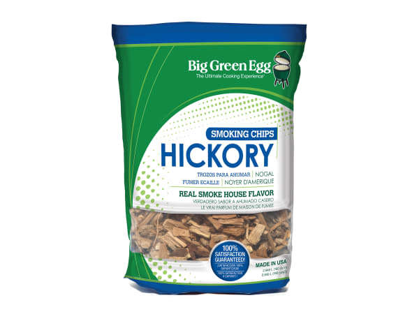 Big Green Egg Premium Kiln Dried Hickory Wood Chips, 1kg - HC