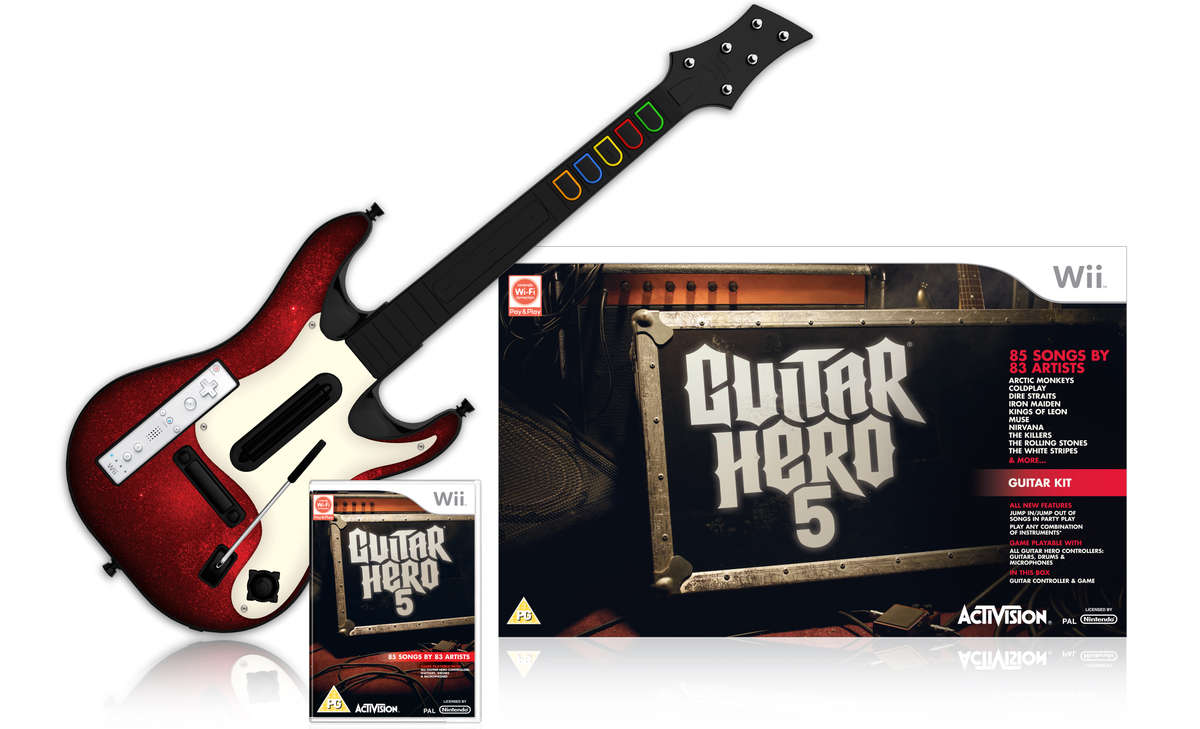 WII GUITAR HERO 5 GUITAR BUNDLE / BID TO WIN