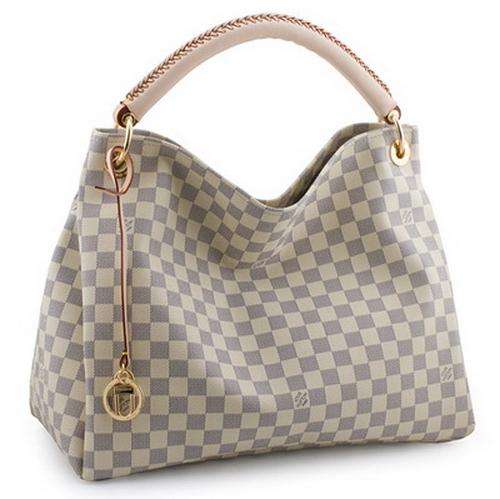 Louis Vuitton Damier Azur Artsy MM - Made with Genuine Leather - Luxury LV Brand