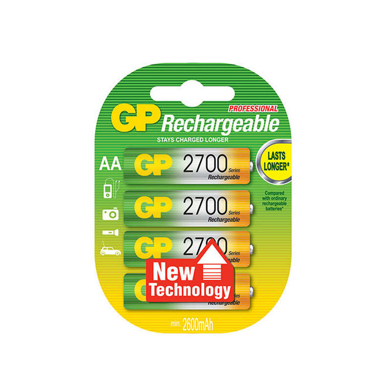 GP AA Rechargeable NiMH 2700mAh Card 4