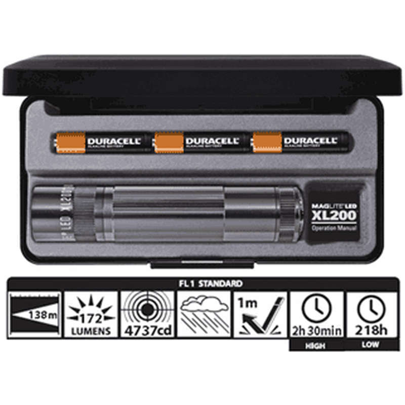 Maglite Xl200-S3017u Maglite Xl200 3 AAA Blk Led Pres