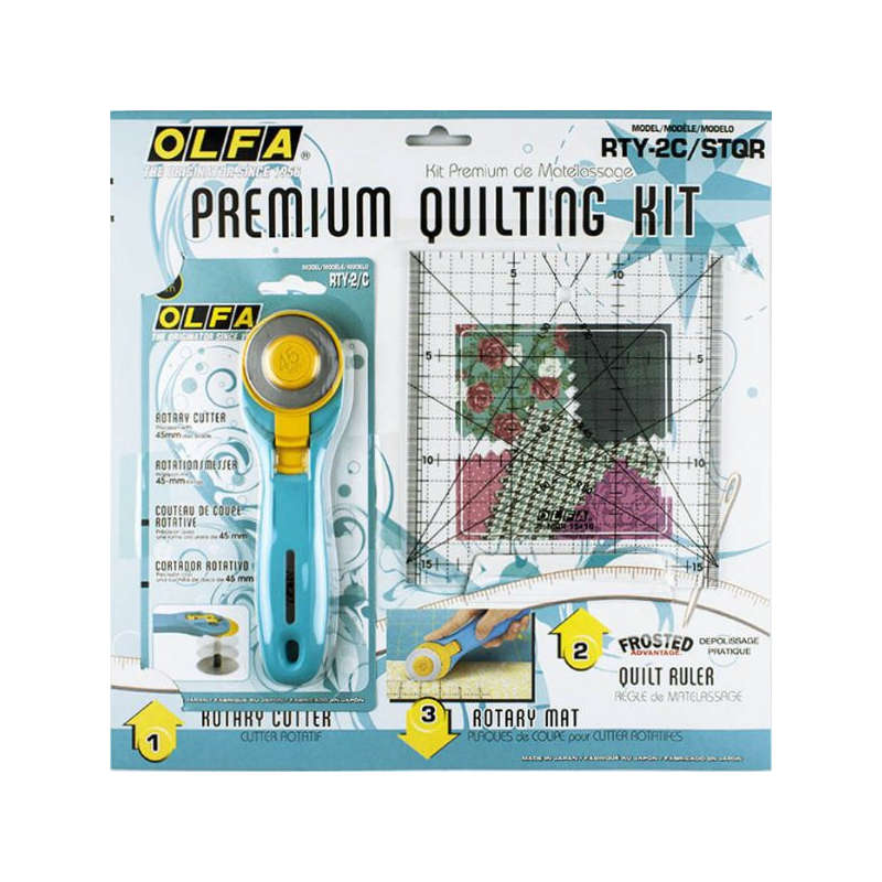 Olfa Premium Quilting Kit With Rotary Cutter & Mat