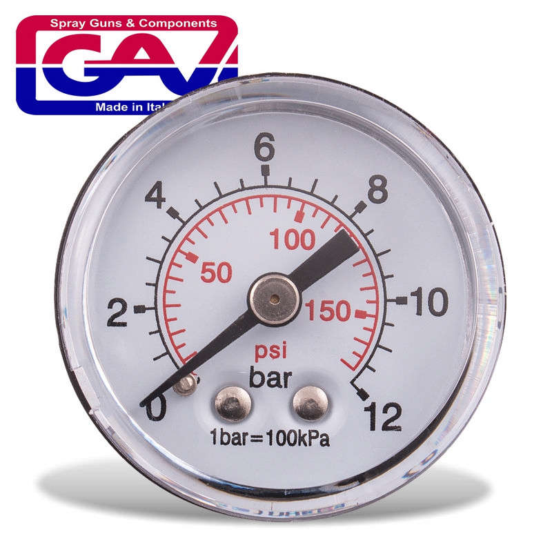 Gav Pressure Gauge 40mm 1/4" Rear D4014r12