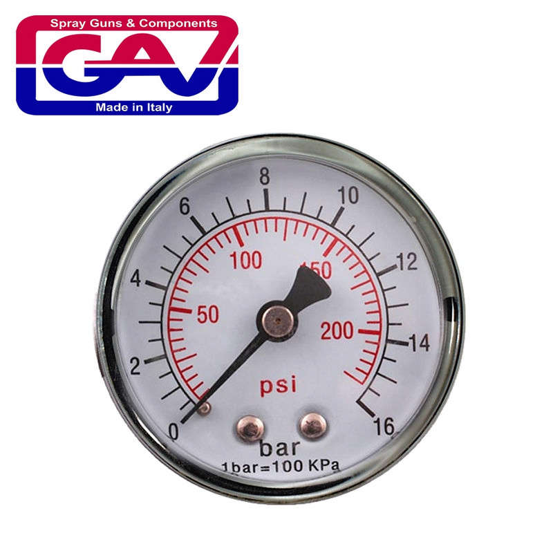 Gav Pressure Gauge 1/4"Rear 50mm D5014r16