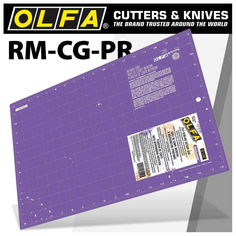 Olfa Green Rotary Cutting  Mat 18"X12" Gerber Daisies 457 X 300mm
