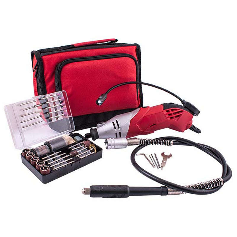 Tork Craft Mini Rotary Tool And Accessory Kit In Carry Case With Led Light