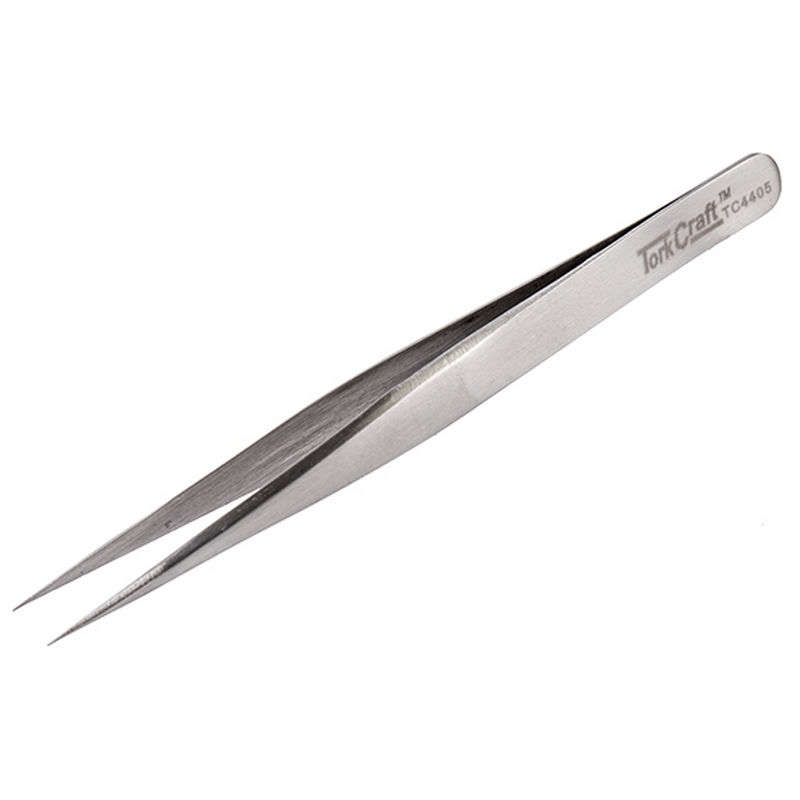 Tork Craft Industrial Straight Tweezer 108mm Sharp Straight Point