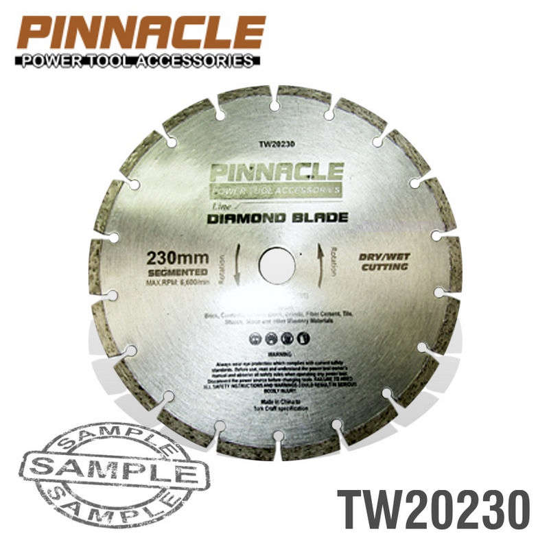 Pinnacle Diamond Blade Segmented 230mm Pinnacle Brand