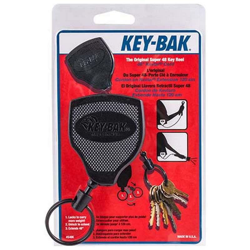 Key-Bak 1220mm 48" Black Clip Key Reel
