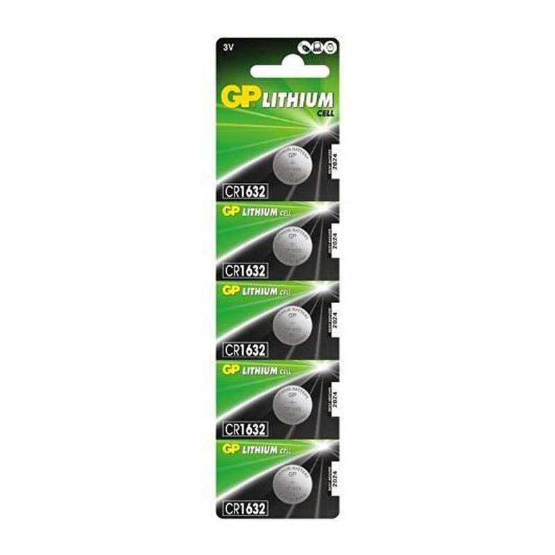 GP CR1632 Lithium Batteries 5 Pack