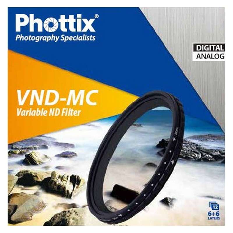 Phottix Variable ND Multi-Coated Filter (VND-MC) 52mm