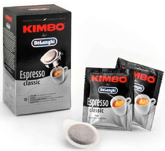 Delonghi Pack Coffee Kimbo-DL Classic Pods-18 (5513290231) - DeLonghi