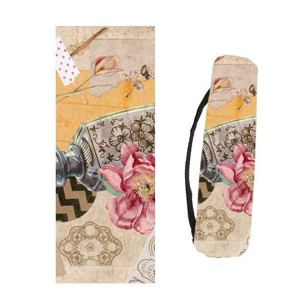 Yoga Mat & Bag Set - Whimsical Flower Vase