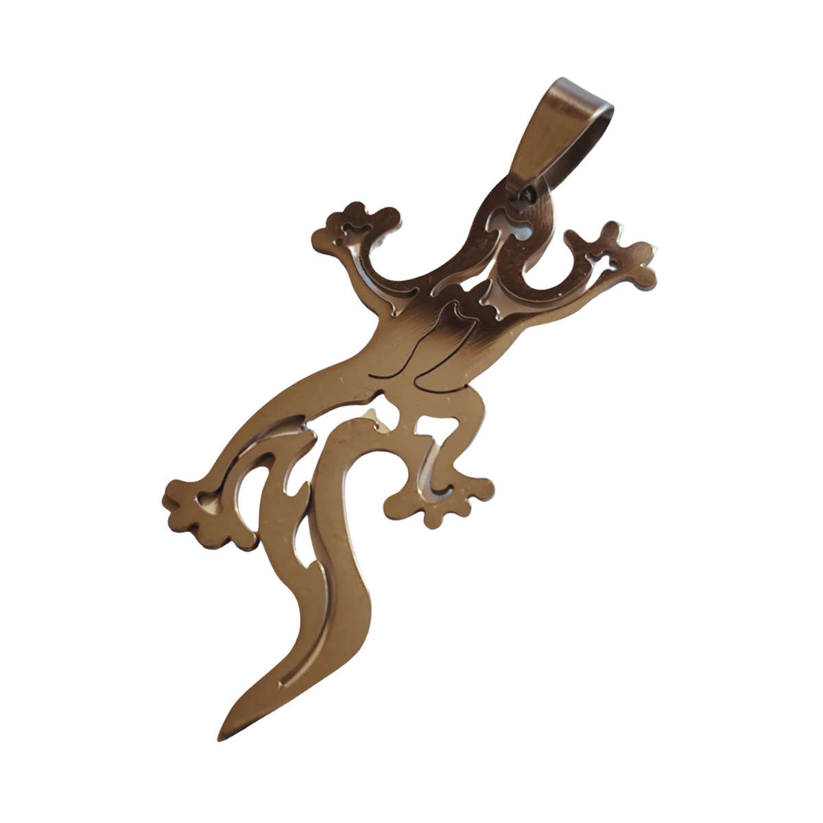 Tribal lizard, Stainless steel Pendant