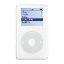 Apple iPod 4th Generation 20GB in white.