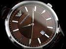 Emporio Armani (2413) Men's Brown Dial Stainless Steel Quartz Watch IN ORIGINAL BOX