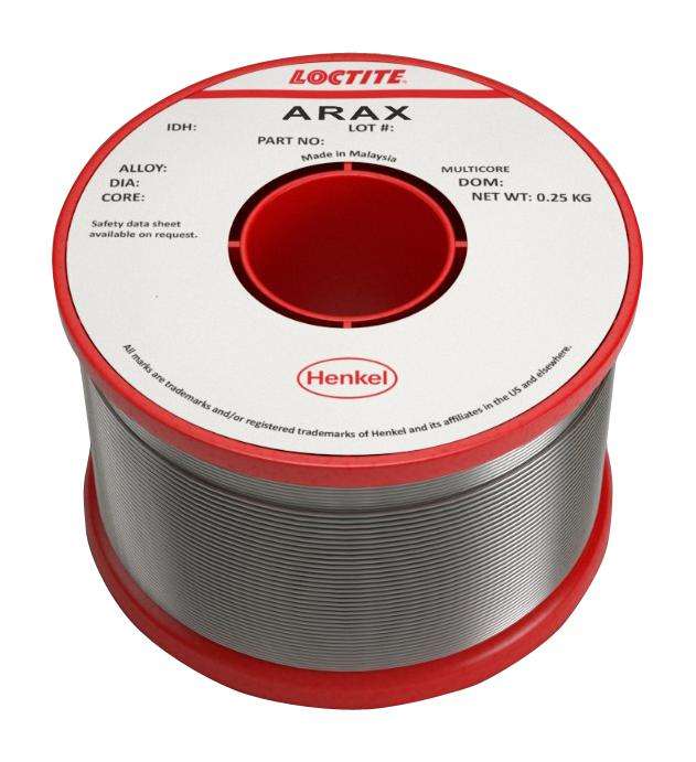 Loctite (ARAX 96S 4C 0.7MM G 250G) Solder Wire, ARAX 96S, 250g