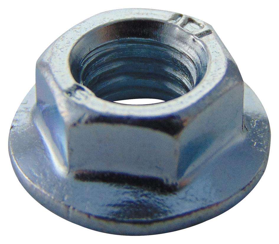 TR Fastenings (M5- SFST-Z100-) Flange Nut, Serrated, M5, Steel