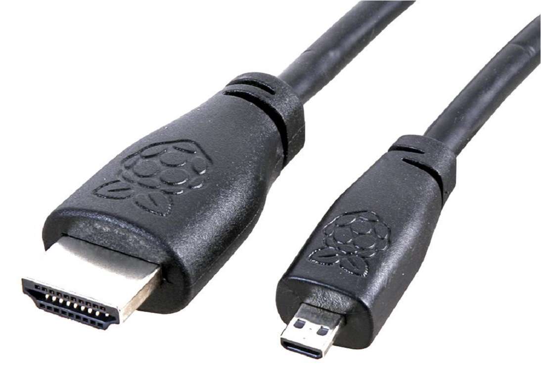 Raspberry Pi (T7732AX) Pi4 and 5 Model B Hdmi Cable, Micro HDMI to HDMI 1m