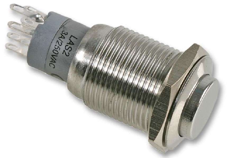 Bulgin Limited (MP0045/3D0NN000) Vandal Resistant Switch, 16.2 mm