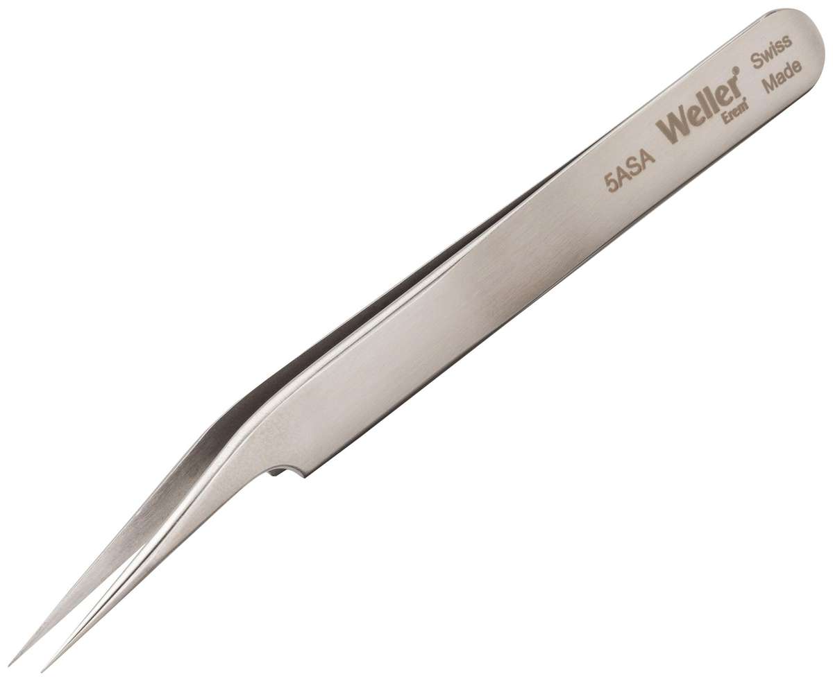 Weller Erem (5ASA) Tweezer, Precision, Pointed, Stainless Steel, 4.5 "