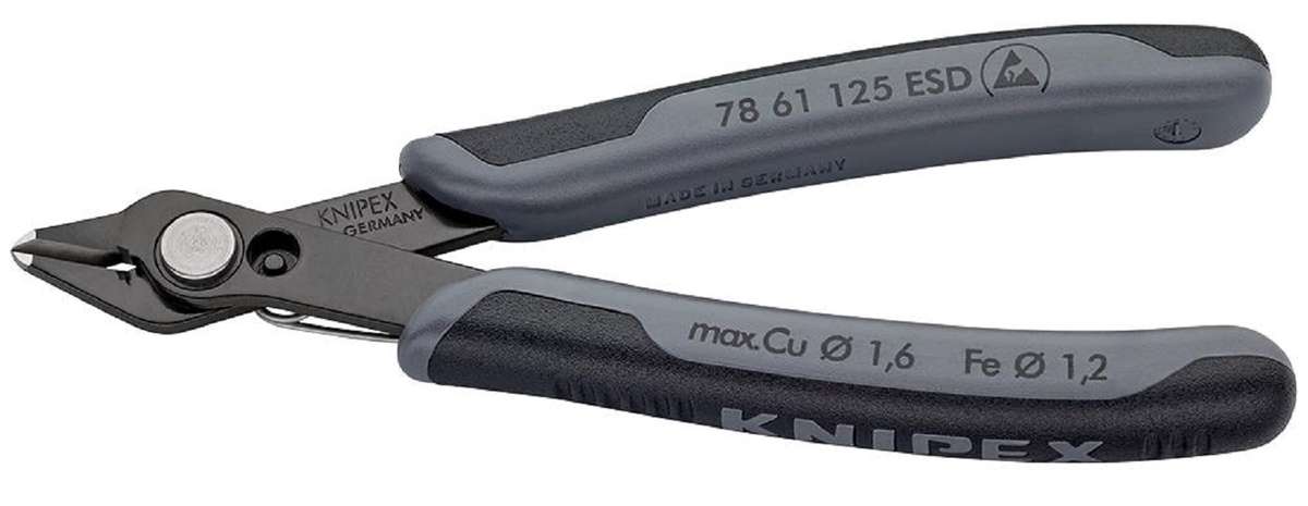 Knipex (78 61 125 ESD) Cutter, ESD, Side, 125 mm, 1.6 mm