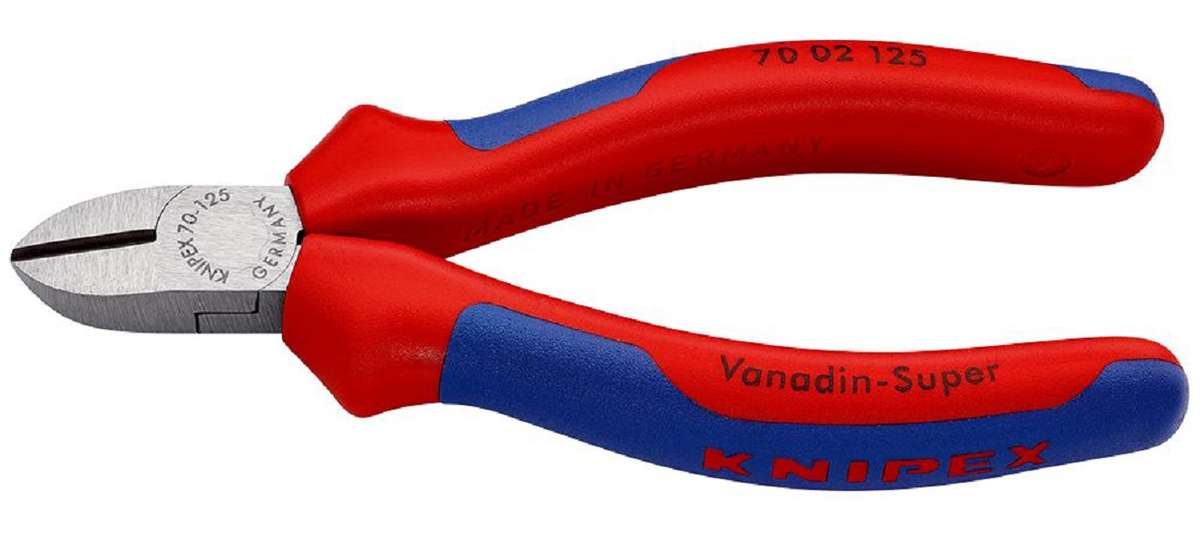 Knipex (7002125) Cutter, Nipper, Side, 125 mm, Diagonal, 3mm