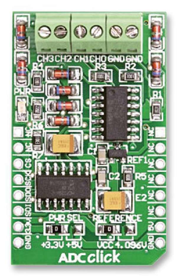 Mikroelektronika (Mikroe-922) Daughter Board, ADC Click Accessory Board