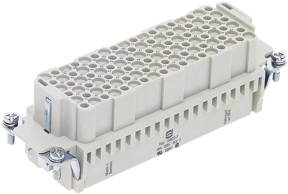 Harting (09 16 108 3001) Heavy Duty Connector, 109 Contacts, 24B, Plug