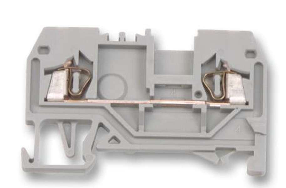 Wago (282-901) DIN Rail Mount Terminal Block, 2 Ways, 24 AWG, 10 AWG