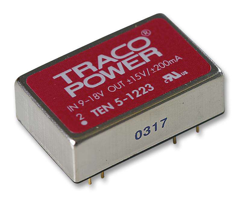 Traco Power (TEN 5-1223) Isolated Through Hole DC/DC Converter, 15V, 200mA