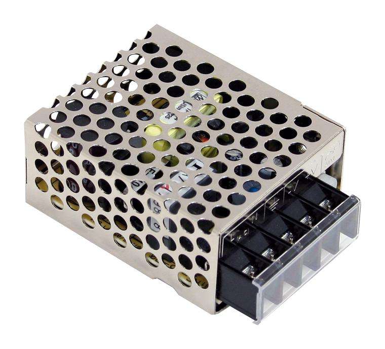 Mean Well (RS-15-5) AC/DC Enclosed Power Supply (PSU) 15W, 5V, 3A