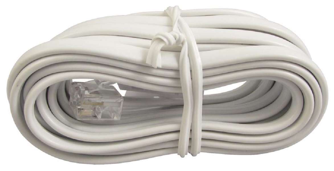 Antwire (31040R) Telephone Modular Cable, Plug to RJ11 Plug, White 3m