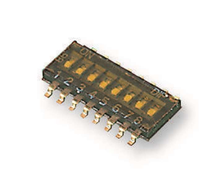 Multicomp Pro (MCDHN-08F-T-V) DIP / SIP Switch, SPST, 24 VDC, 25 mA