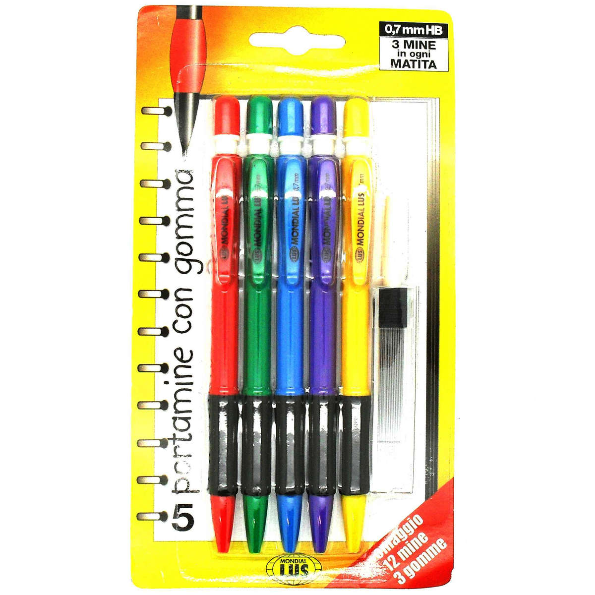 10x  PK Soft Grip 0.7mm HB Mechanical Refillable Pencil With Extra Lead Eraser