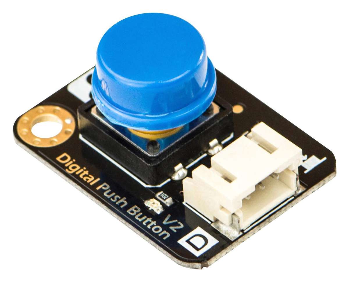 DFRobot (DFR0029-B) Add-On Board, Push Button Module, Blue Cap