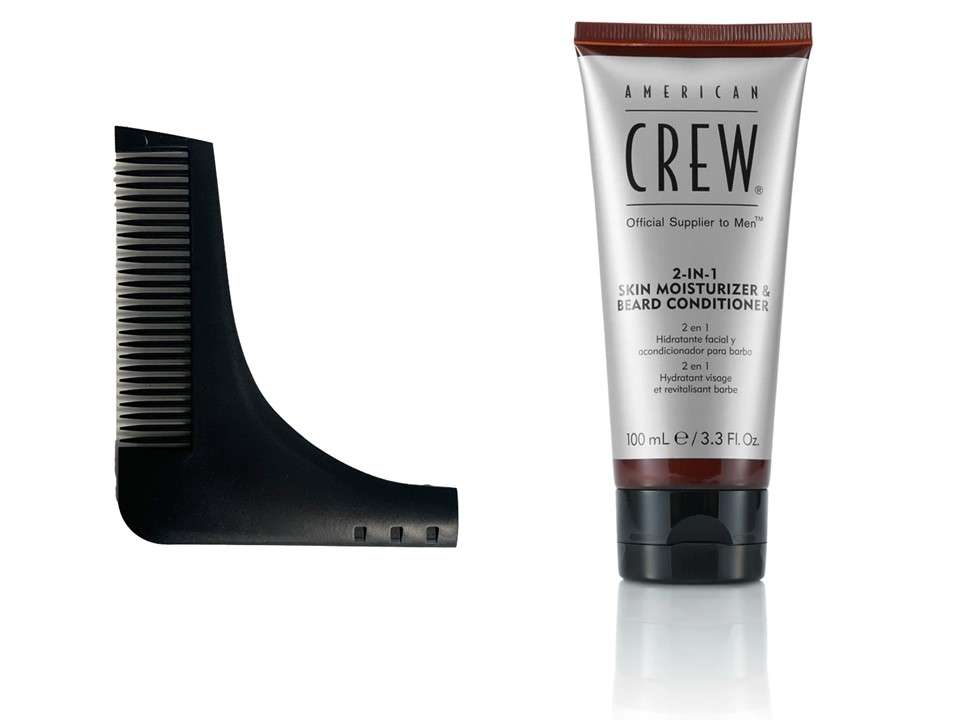 American Crew 2 in 1 Beard Conditioner 100ml & Beard shaping+stying Comb