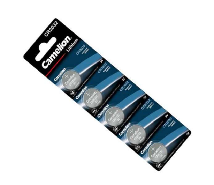 CAMELION CR2032-BP5 Lithium Coin Batteru 3V 120mA 5/Pack