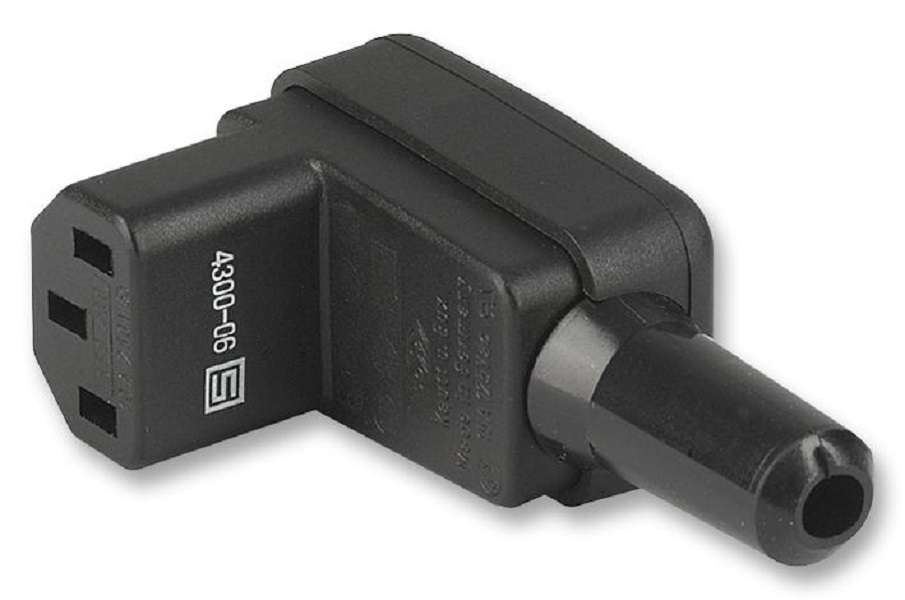 Schurter (4300.0609) IEC Power Connector, IEC C13 Socket, 15 A, 125 VAC