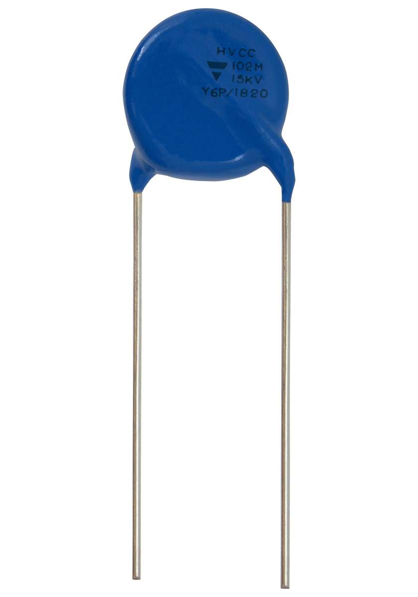 Vishay (HVCC153Y6P102MEAX) Ceramic Disc Capacitor, 1000 pF, 15 kV