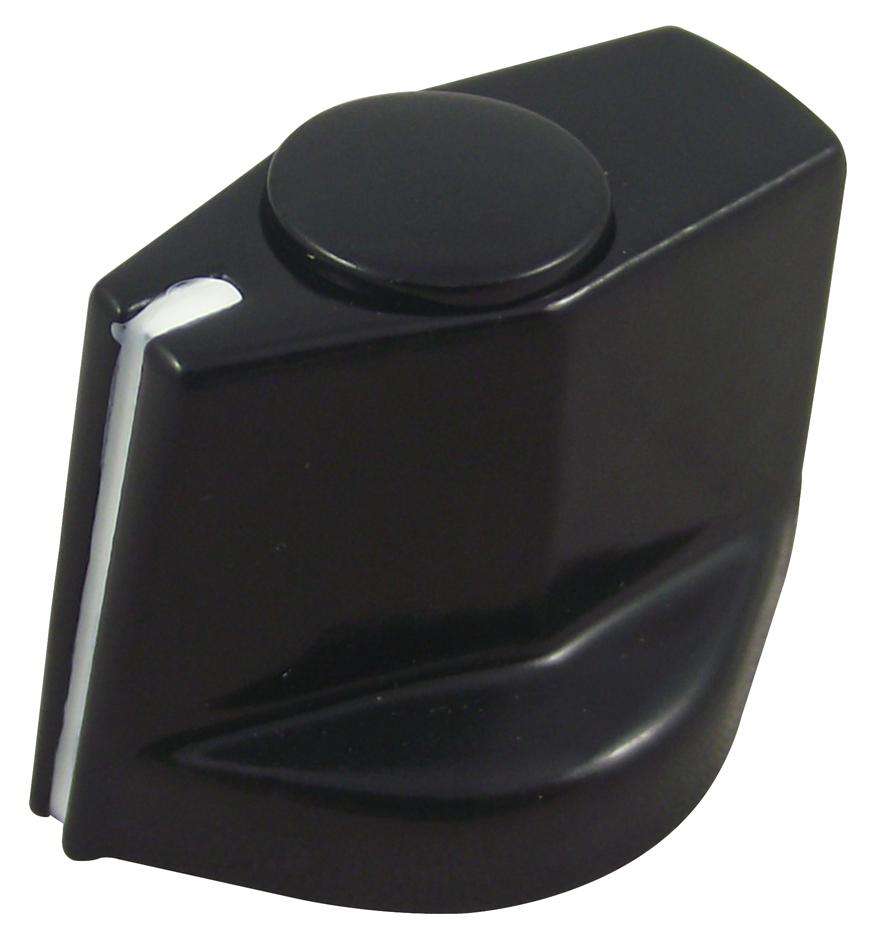 Mentor (499.603) Knob, Round Shaft, 6 mm, Aluminium, Pointer, 19.5 mm