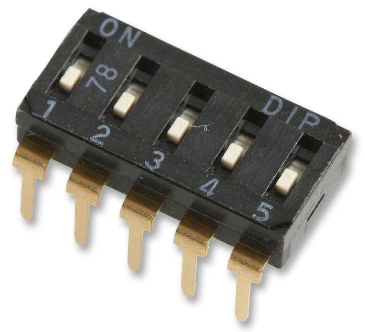 Multicomp Pro (MCEIR-05) DIP / SIP Switch, SPST, 24 VDC, 25 mA