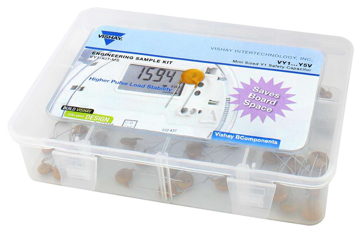 Vishay (VY1-KIT-MS) Capacitor Kit, VY1 Series Capacitors, 1nF to 4.7nF