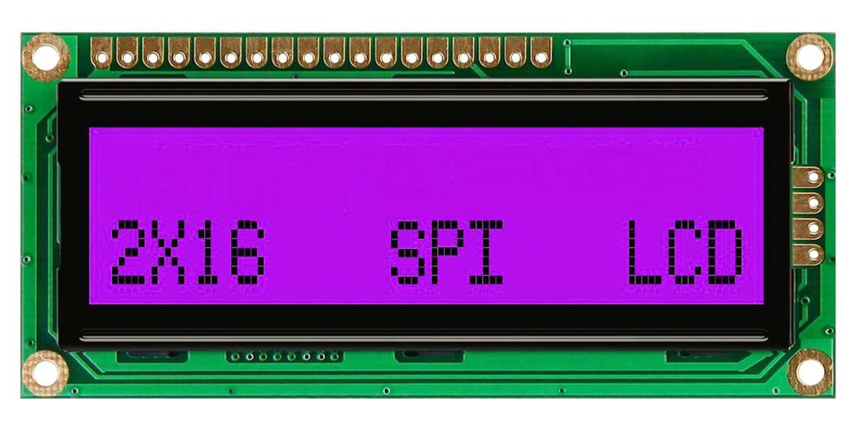 Midas (MD21605G6W1-FPTLRGBS) Alphanumeric LCD, 16 x 2, Black on RGB, 5V
