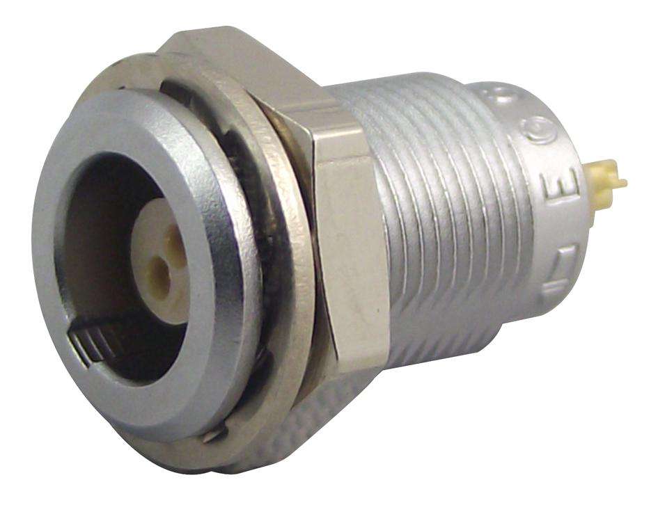 Lemo (EGG.00.302.CLL) Circular Connector, Panel Mount Receptacle 2 Contacts
