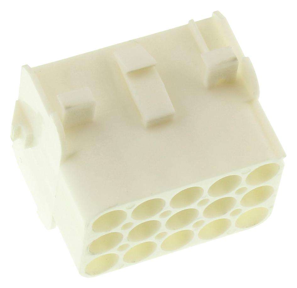 TE Connectivity (350784-1) Connector Housing, Receptacle, 15 Ways, 6.35 mm