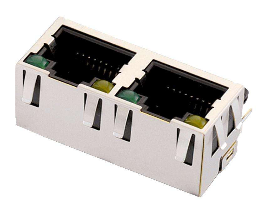 Wurth Elektronik (615016137721) Modular Connector, RJ45 Jack, 1 x 2 Ganged