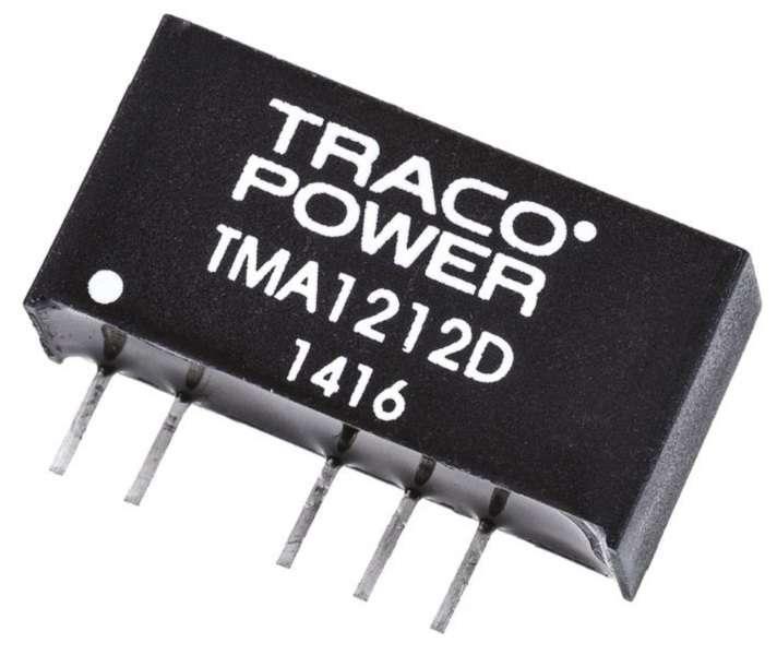 Traco Power (TMA 1212D) Isolated Through Hole DC/DC Converter, 12 V, 40 mA